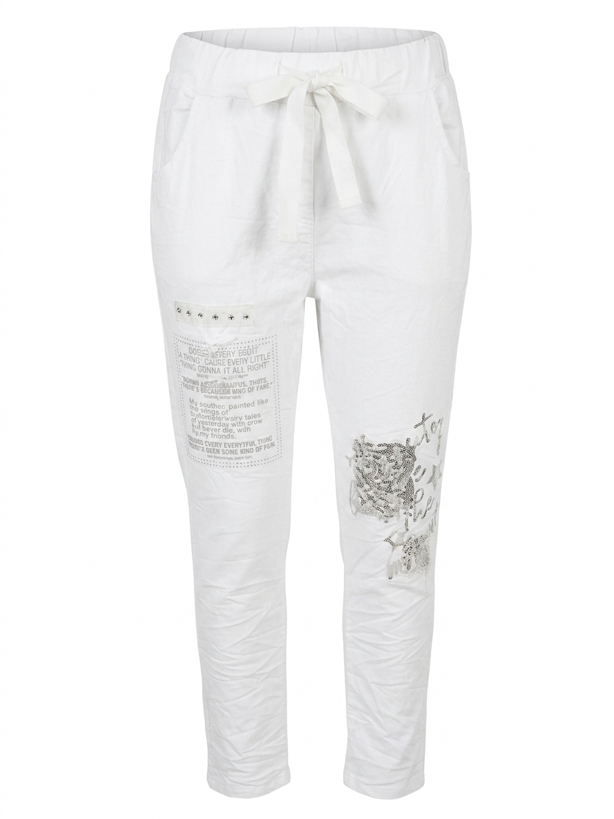 White bling magic pants