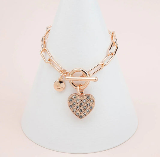 BLING HEART BRACELET