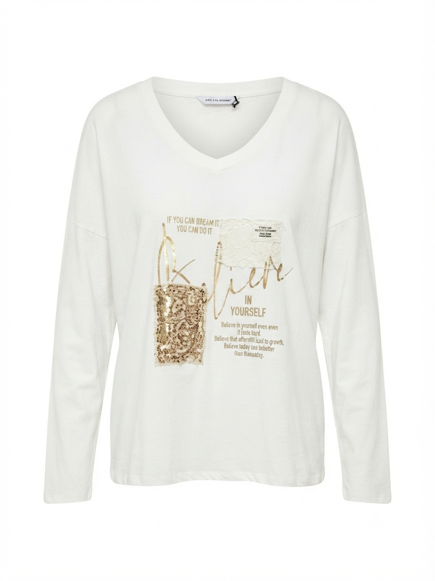 White Believe casual top