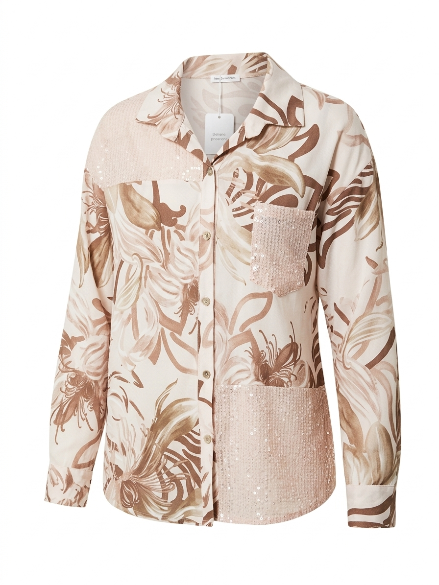 Dusty pink pattern shirt
