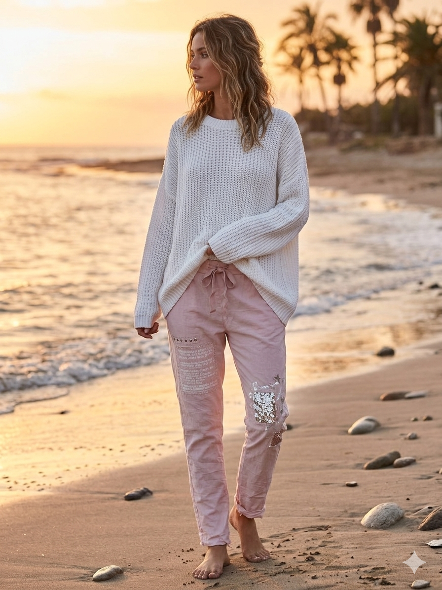 Foil pink Magic Pants