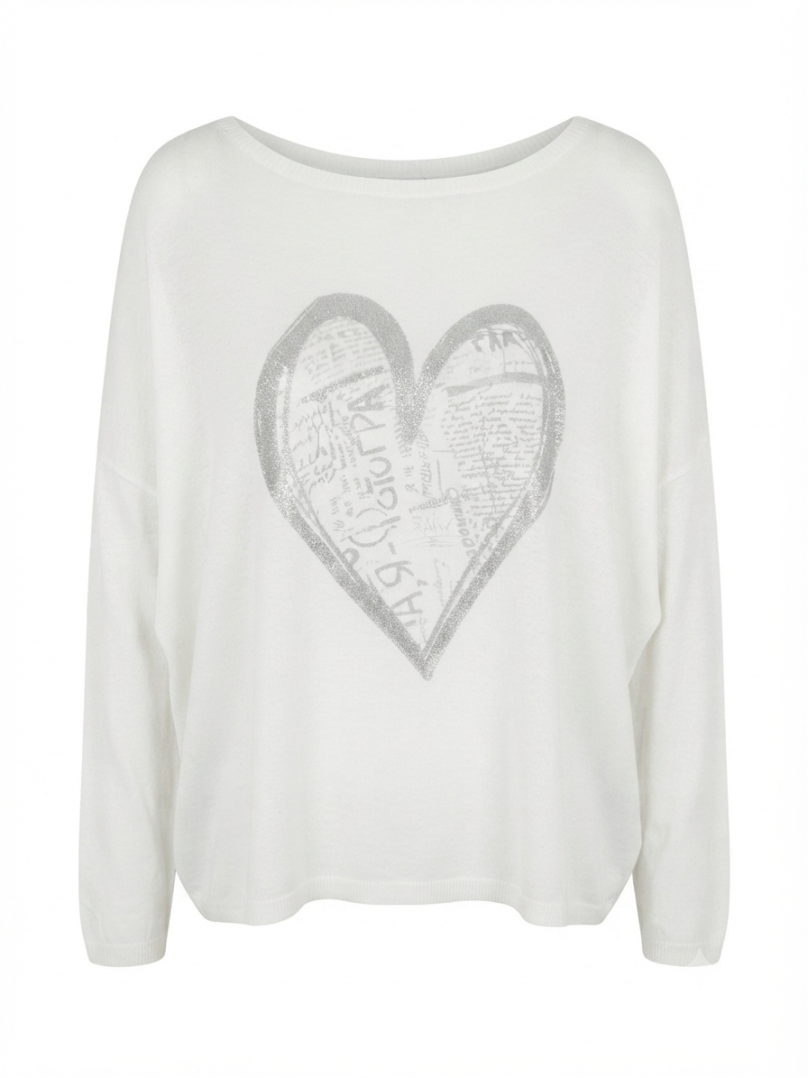 Silver heart jumper