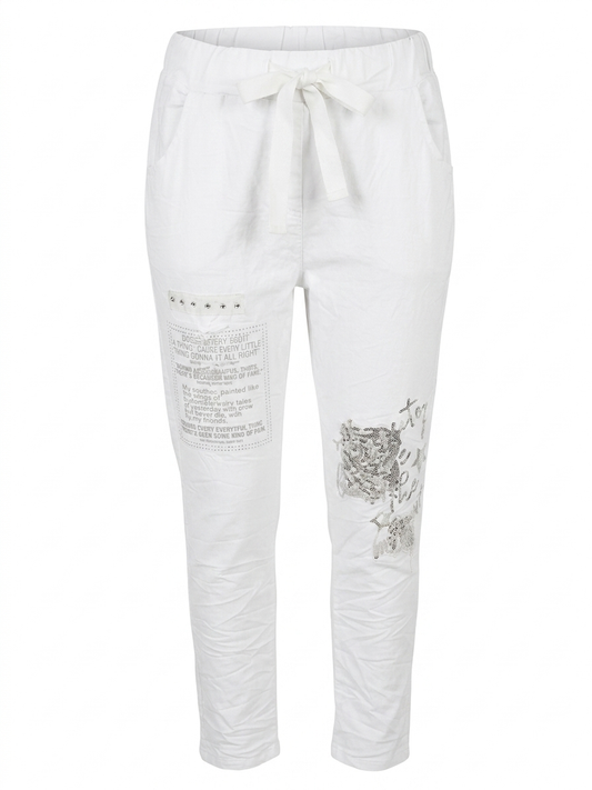 White bling magic pants